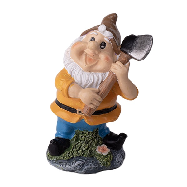 IRIS dekor műgyanta törpe+balta narancs 5x8,7cm (46873)