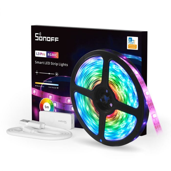 Sonoff L3 Pro RGBIC okos LED szalag szett (SON-LAM-L35PRO) (SON-LAM-L35PRO)