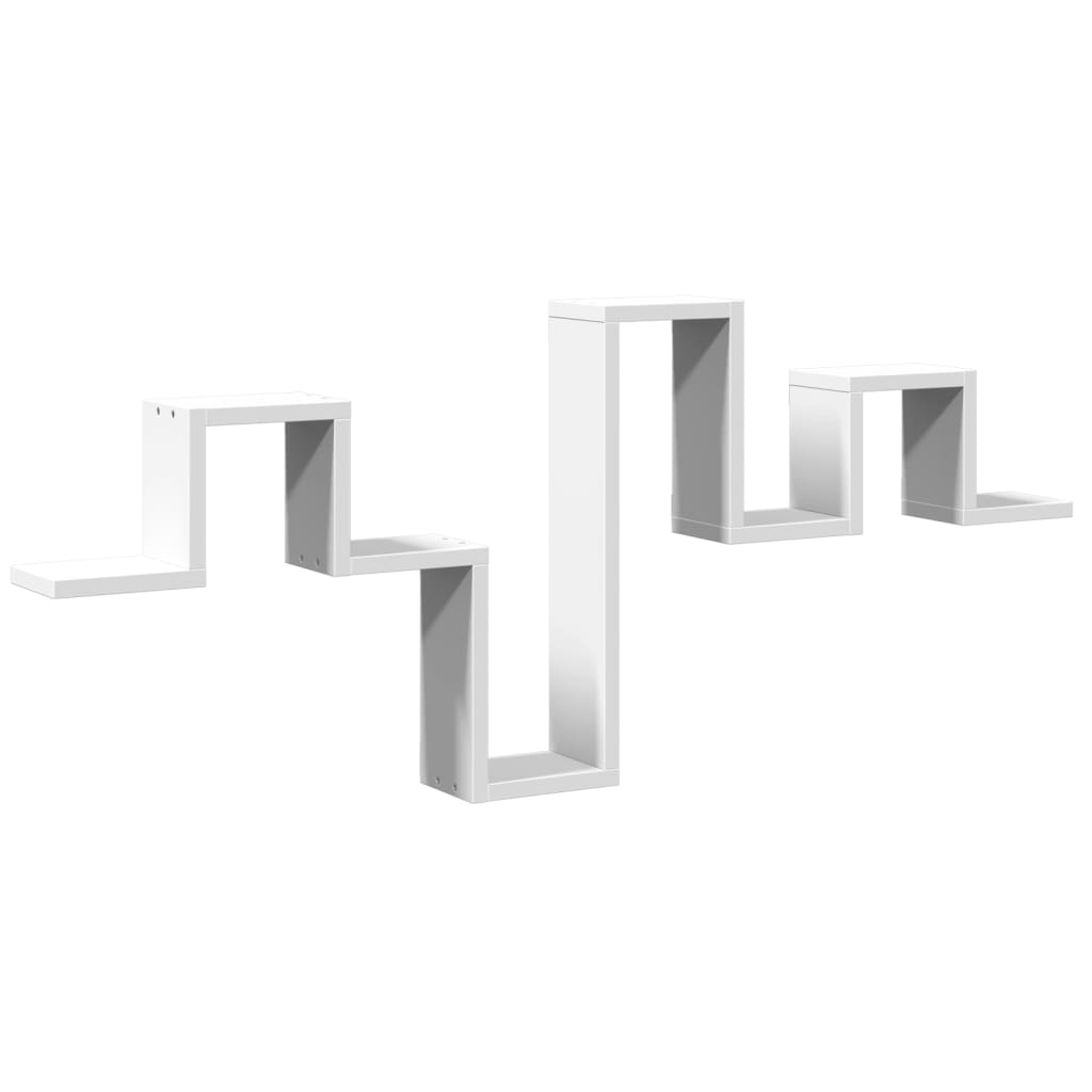 fehér szerelt fa fali polc 104,5 x 10 x 43 cm (840723)