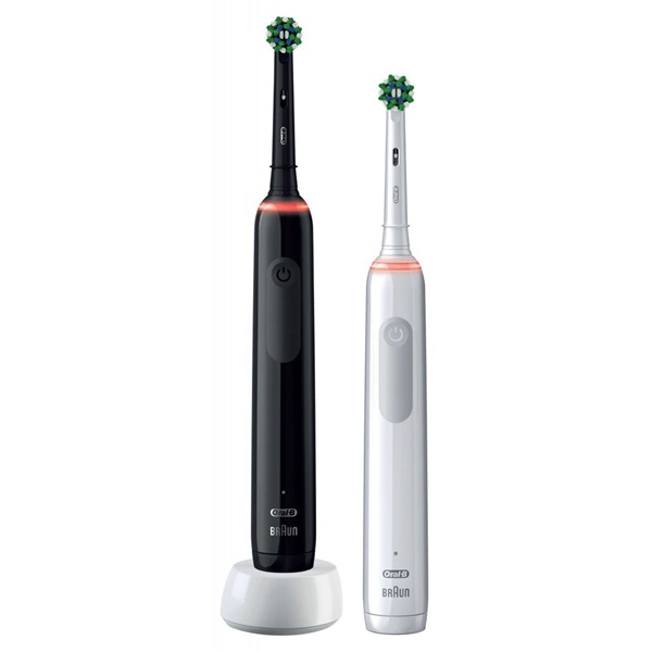 Oral-B Pro 3 3900 Duo електрическа четка за зъби, 2 бр., черно/бяло
