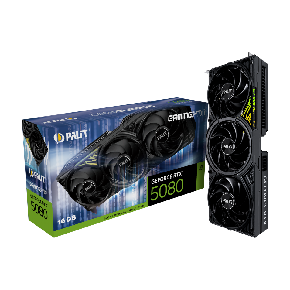 Palit GeForce RTX 5080 16GB GDDR7 GamingPro Videókártya (NE75080019T2-GB2031A)