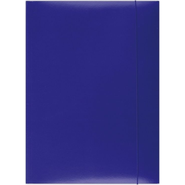  Office Products Teczka z gumką karton/lakier, A4, 350gsm, 3-skrz., niebieska