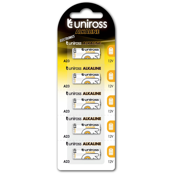 Алкални Батерии Uniross A23, Блистер, 5бр