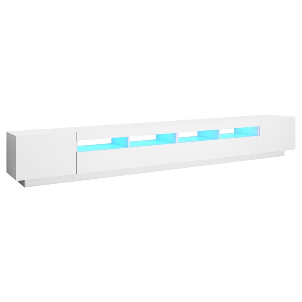 fehér TV-szekrény LED-lámpákkal 300 x 35 x 40 cm (3081924)