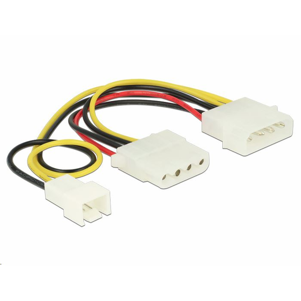 DELOCK Stromkabel Molex 4Pin -> Molex 4pin +3Pin Lüfter
