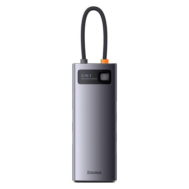 Baseus StarJoy Series Hub 6in1 USB-C to 3x USB 3.0 HDMI USB-C PD RJ45 (WKWG080013 ) (WKWG080013)