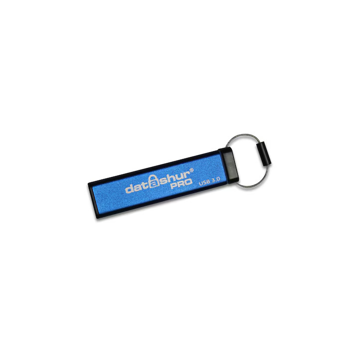 iStorage datAshur Pro USB flash meghajtó 4 GB USB A típus 3.2 Gen 1 (3.1 Gen 1) Kék (IS-FL-DA3-256-4)