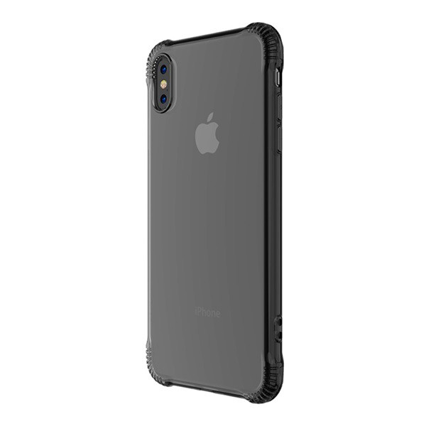 HOCO ARMOR szilikon telefonvédő (közepesen ütésálló, légpárnás sarok, átlátszó hátlap) SZÜRKE [Apple iPhone XS 5.8] (5996457822676)