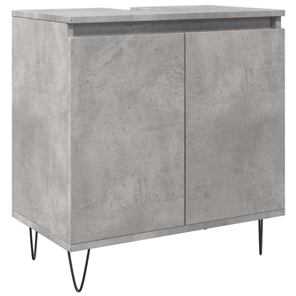 betonszürke szerelt fa fürdőszobaszekrény 58x33x60 cm (857216)