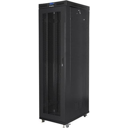 Lanberg Rack Cabinet, 19 инча, 47U, перфорирани врати, LCD, черен, 800 x 1000 mm