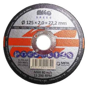 MAGG SPEED Vágótárcsa fémhez, 125×2,0×22 mm (RKQS12520220)