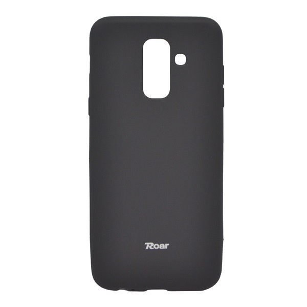 ROAR ALL DAY гръб Калъф за телефон гума / силикон (мат) Черен [Samsung Galaxy A6+ (2018) SM-A605F]
