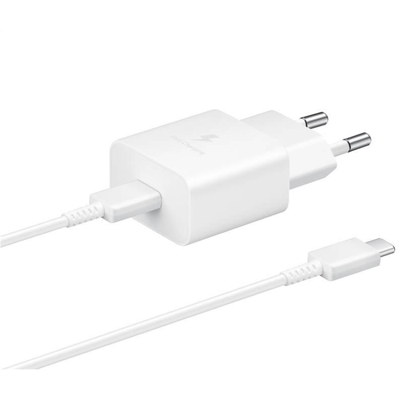 Samsung 15W úti töltőfej + USB-C/USB-C adatkábel White (Bulk) (57983112611)