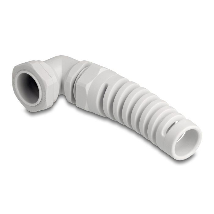 Delock Kábel tömszelence PG21 90 hajlított feszültség mentesítős szürke (60590) (60590)