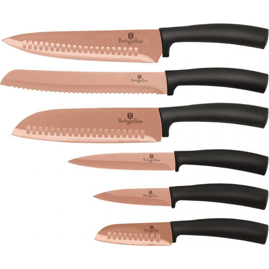 BerlingerHaus BH/2648 Black Rose Collection Késkészlet - Rozsdamentes Acél, Matt Fekete (BH-2648)