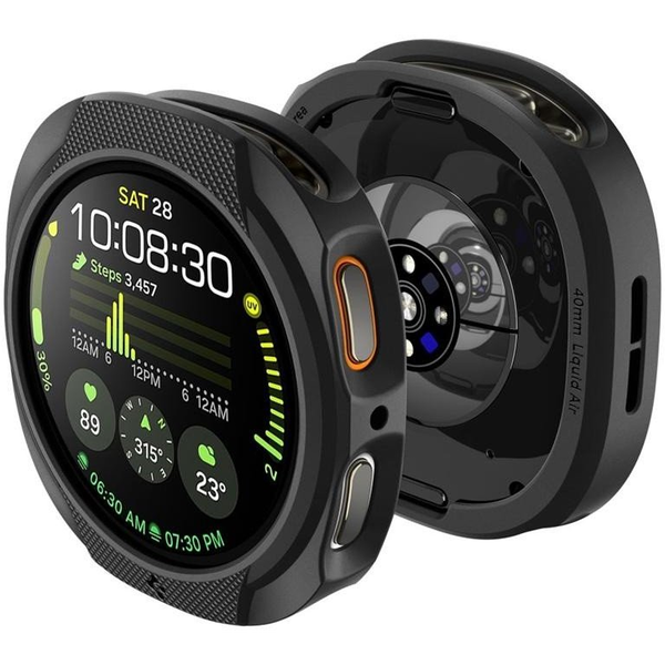 Spigen LIQUID AIR szilikon óra keret (ütésállóság) FEKETE Samsung Galaxy Watch 8 eSIM 40mm (SM-L325) / Galaxy Watch 8 40mm (SM-L320) (ACS09840)