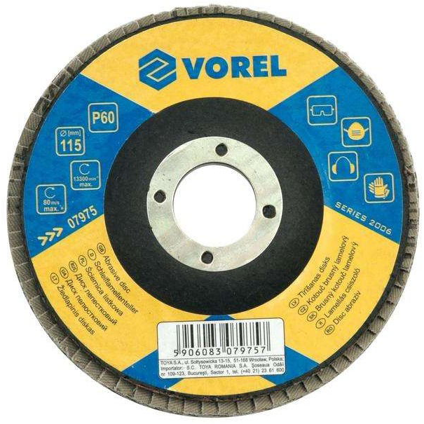 Vorel lamellás csiszolókorong 115 mm P60 (5906083079757)