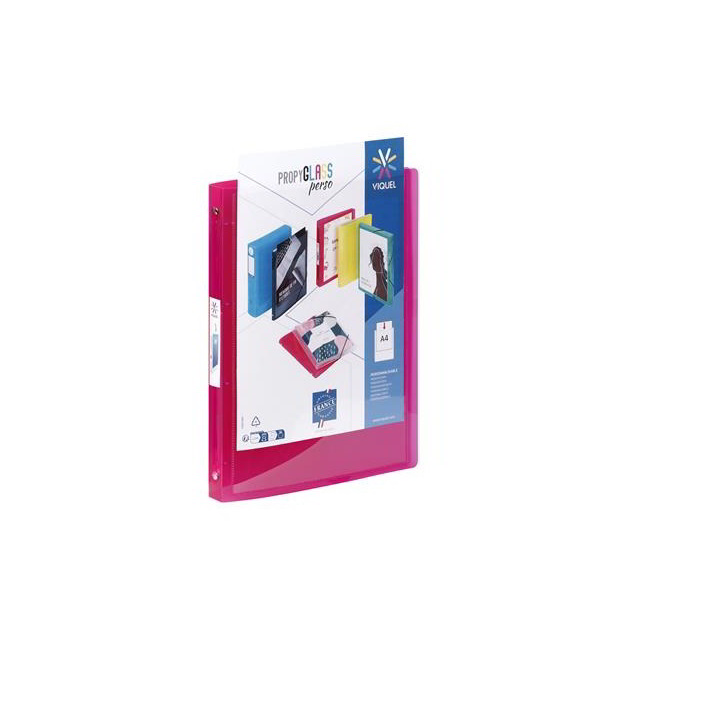 Viquel Propyglass Perso A4 4 gyűrűs gyűrűskönyv - Piros (099666-05)