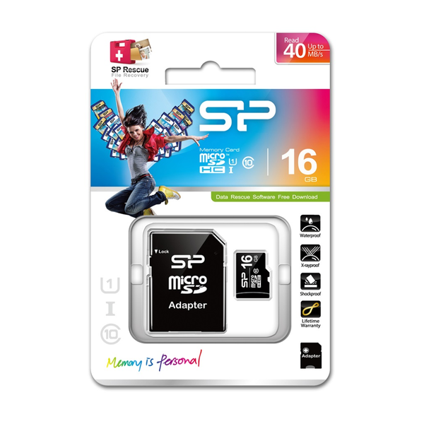 Silicon Power SP016GBSTH010V10SP карта памет 16 GB MicroSDHC UHS-I Клас 10